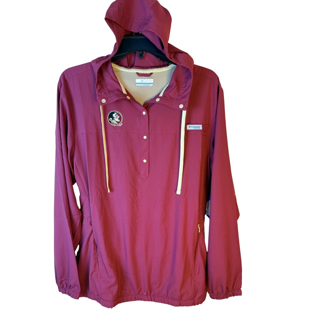 Columbia‎ FSU Seminoles Tamiami Hoodie Womens Medium Garnet PFG XL NWT